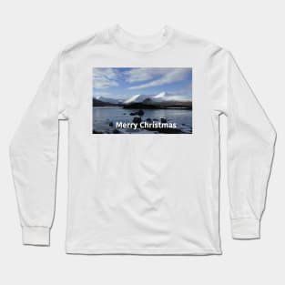 Christmas snow on Black Mount , the Highlands , Scotland. Long Sleeve T-Shirt